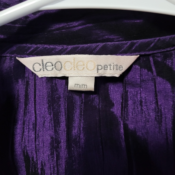 Medium Cleo Petite Blouse in Metallic Purple - Picture 3 of 7